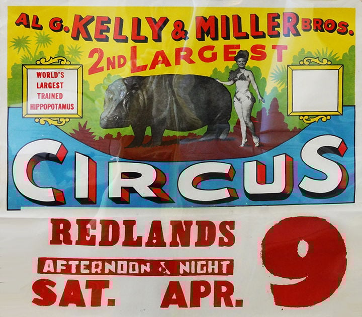 Circus ads are now a Redlands treasures.